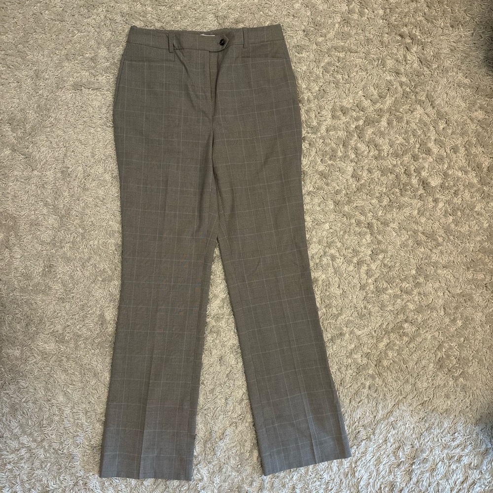 Calvin Klein Light Gray Checkered Trousers